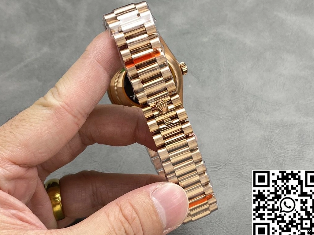 961 Rose Steel QF Factory M128235 Rolex Chocalate Date 36mm v5 StreetReady Day Tungsten Dial Gold 0821
